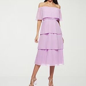 Premier Amour- Off Shoulder Lavender Tiered Dress - Size 14 - Fast Ship